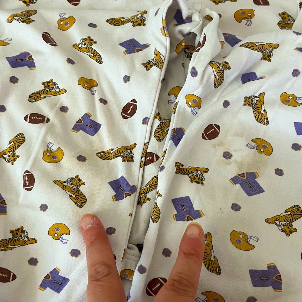 La Luna LSU Tigers Pima Cotton Pajamas Size 6 - Picture 5 of 5